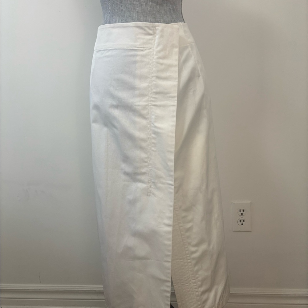 Uniqlo x Jil Sander Linen-Cotton Blend Off White Wrap Skirt - Picture 2 of 7